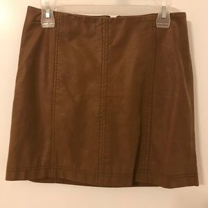 FREE PEOPLE LEATHER SKIRT